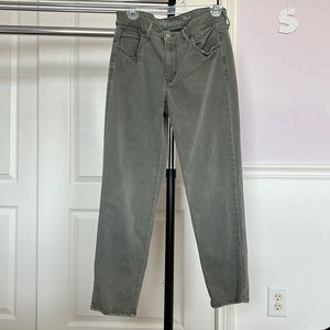 AE Green Twill Girlfriend jeans